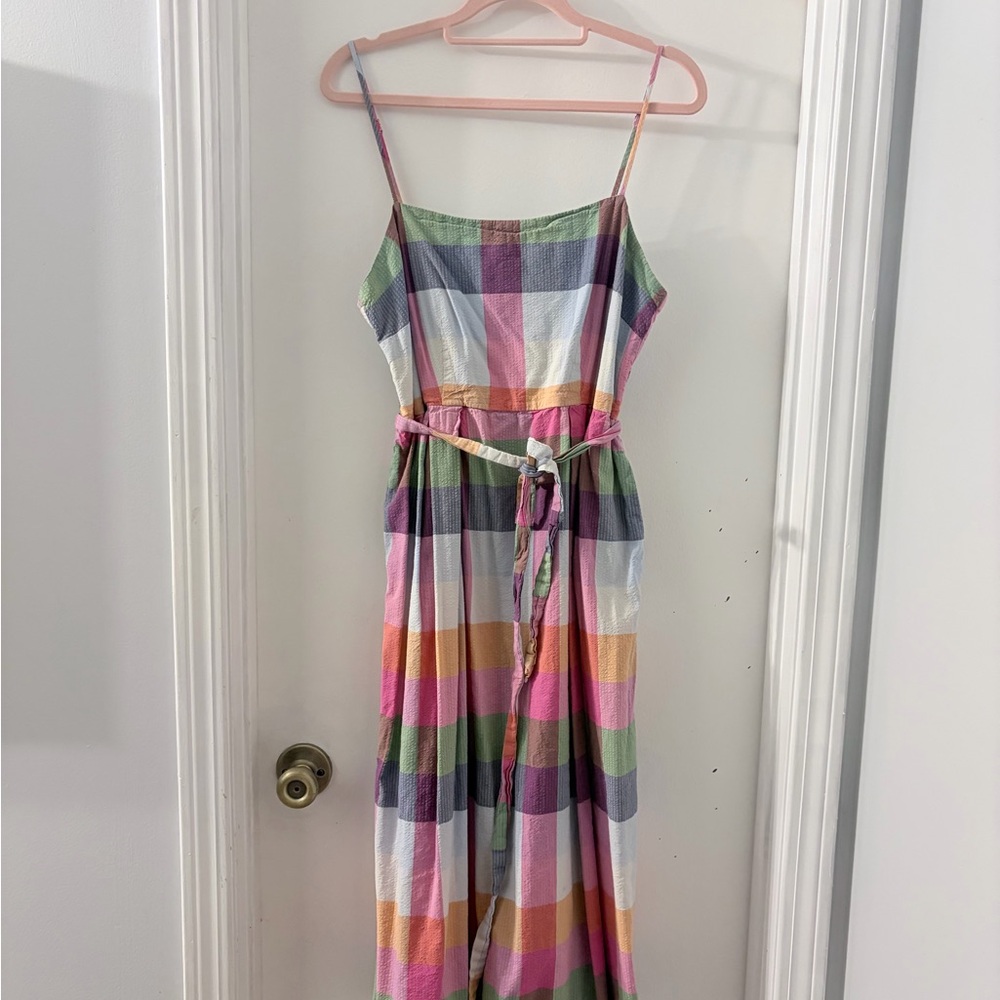 Kate Spade Target exclusive Colorblock Plaid Spaghetti-Strap dress